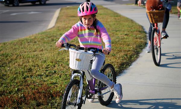 Students walk to school
